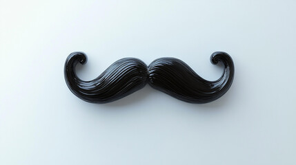 Black Mustache on White Background   Retro Style  Facial Hair  Men s Fashion  Vintage  Cla