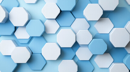 Fototapeta premium Abstract Geometric Pattern Blue and White Octagons Background