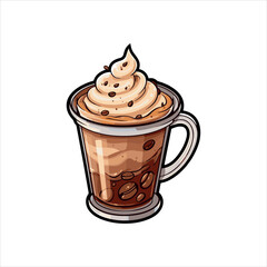 cup of coffee with beans,coffee, cup, drink, cafe, espresso, cappuccino, breakfast, beverage, white, hot, caffeine, brown, latte, isolated, saucer, food, morning, black, mug, milk, aroma, closeup, cup