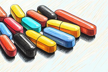 Medical pillows mockup displayed on a clean white background, perfect for healthcare product advertising, medical supply illustrations, and design presentations.