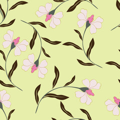 Creative collage contemporary floral seamless pattern. Fashionable template for design. 
