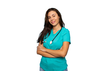 Portrait of a young nurse wearing scrubs and a friendly smile