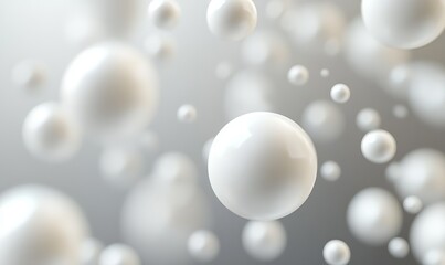 A blurry image of white circles with a gray background