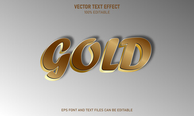 Gold 3d style editable text effect