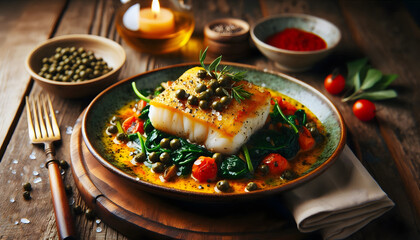 Delicious fillets of pollock or coalfish,