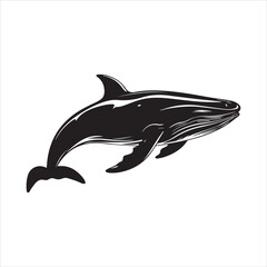 Obraz premium black whale,fish, dolphin, shark, animal, sea, vector, ocean, blue, cartoon, illustration, white, isolated, water, mammal, marine, fin, underwater, silhouette, nature, art, swimming, wildlife, black, 