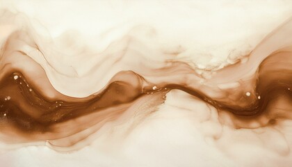 Obraz premium Natural Watercolor Textures in Shades of Brown and Beige Resembling Earth and Sand on White Background
