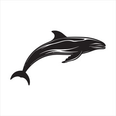 Fototapeta premium black whale,fish, dolphin, shark, animal, sea, vector, ocean, blue, cartoon, illustration, white, isolated, water, mammal, marine, fin, underwater, silhouette, nature, art, swimming, wildlife, black, 