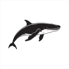 Fototapeta premium black whale,fish, dolphin, shark, animal, sea, vector, ocean, blue, cartoon, illustration, white, isolated, water, mammal, marine, fin, underwater, silhouette, nature, art, swimming, wildlife, black, 