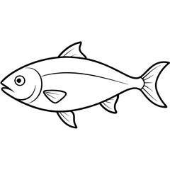 Hilsa Fish Vector Illustration on White Background Traditional and Iconic Design