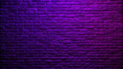 A close-up of a neon purple brick wall illuminated by light, showcasing its textured pattern for an industrial design aesthetic.