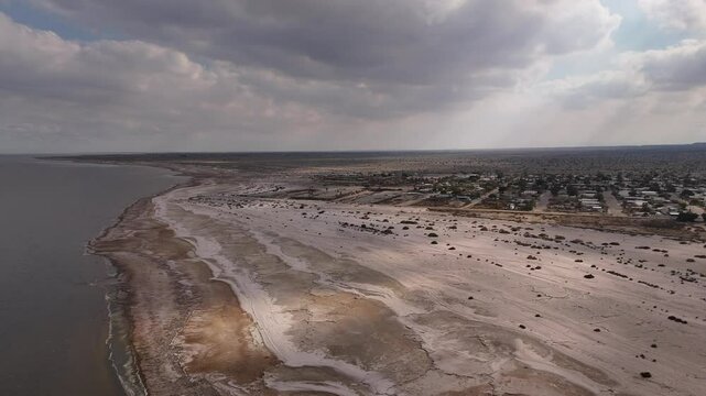 Aerial Timelapse of Clouds over Salton Sea, Coachella Valley, California