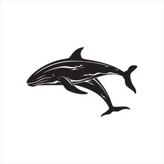 Naklejka premium silhouette of a dolphin,fish, dolphin, shark, animal, sea, vector, ocean, water, illustration, cartoon, logo, silhouette, fin, nature, mammal, marine, underwater, swimming, tattoo, blue, art,