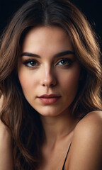 Glamour photo of a gorgeous model looking into the camera