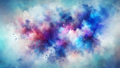 textured background with watercolor splashes in vibrant shades of blue, purple, and pink,generative ai