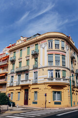 Menton, France - August 31, 2024: The beautiful historic facade of Balmoral House in Menton