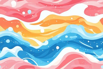 Colorful abstract wave pattern with vibrant hues and fluid movement.