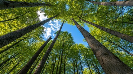 Fototapeta premium Looking Up Through the Trees.