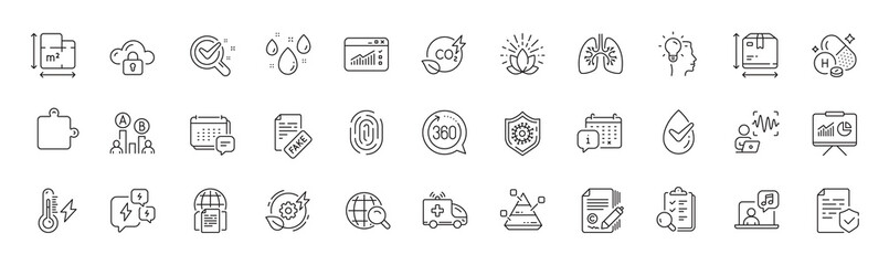 Lotus, Floor plan and Fingerprint line icons. Pack of Voice wave, Pyramid chart, Ambulance car icon. Electricity power, Coronavirus protection, Fake news pictogram. 360 degrees. Line icons. Vector