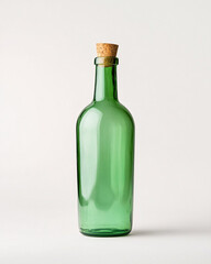green glass bottle with cork