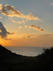sunset over the sea