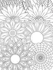 Flowers Coloring Pages For Adules