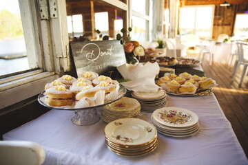 A snack table at a wedding in Ontario, Canada.