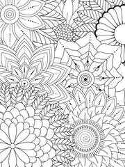 Flowers Coloring Pages For Adules
