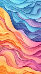 Fototapeta premium Abstract, wavy background in pastel colors, vector illustration