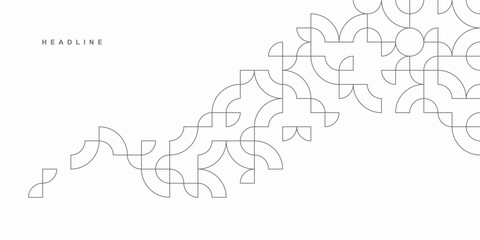 Abstract geometric technological background. Vector creative design.