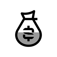 Illustration of a simple dollar bill pouch