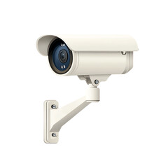 Modern security camera on a white isolated background. transparent background