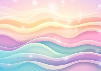 Obraz premium Elegant Abstract Design of Soft Pastel Waves in Light Colors