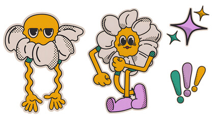 flower in 80's style pack