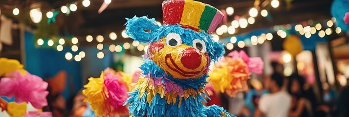 Fototapeta premium colorful bandito pinata, party atmosphere
