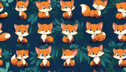 Obraz premium Little foxes in the forest