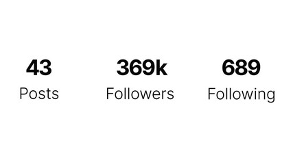 Social Media followers growth counting animation that shows social media marketing success with content and digital marketing for online business, personal branding, e-commerce, influencer, marketing