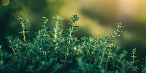 fresh thyme growing