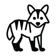 Simple Illustration of a Stylized Animal Figure