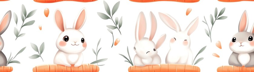 Cute bunny rabbit illustration
