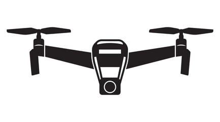 Black Silhouette of a Modern Drone Design