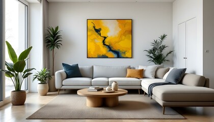 Fototapeta premium modern living room interior design