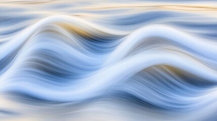 Abstract wavy pattern in blue and white tones.