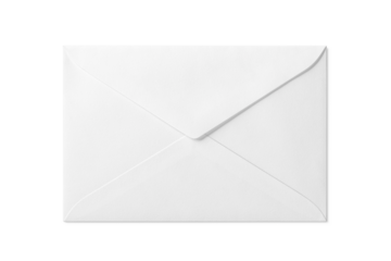 Paper envelope mockup isolated on a transparent background, PNG. High resolution. 