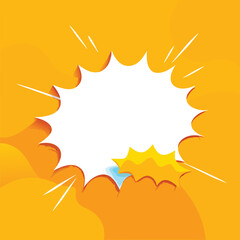 White Speech Bubble Explosion Comic Style Background