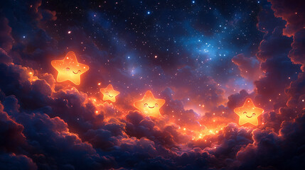 Fototapeta premium Twinkling Starry Dreams