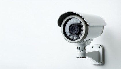  Security camera isolated on white background with clipping paths