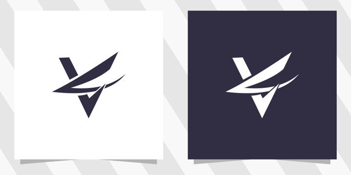 letter vk kv logo design vector