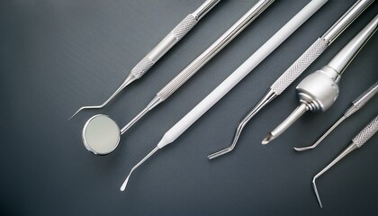 Close up on dentist instruments