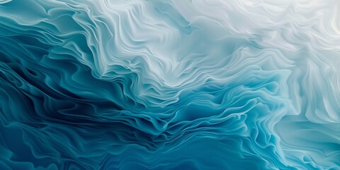 Obraz premium Abstract blue water background with swirling patterns and fluid shapes, creating an ethereal atmosphere